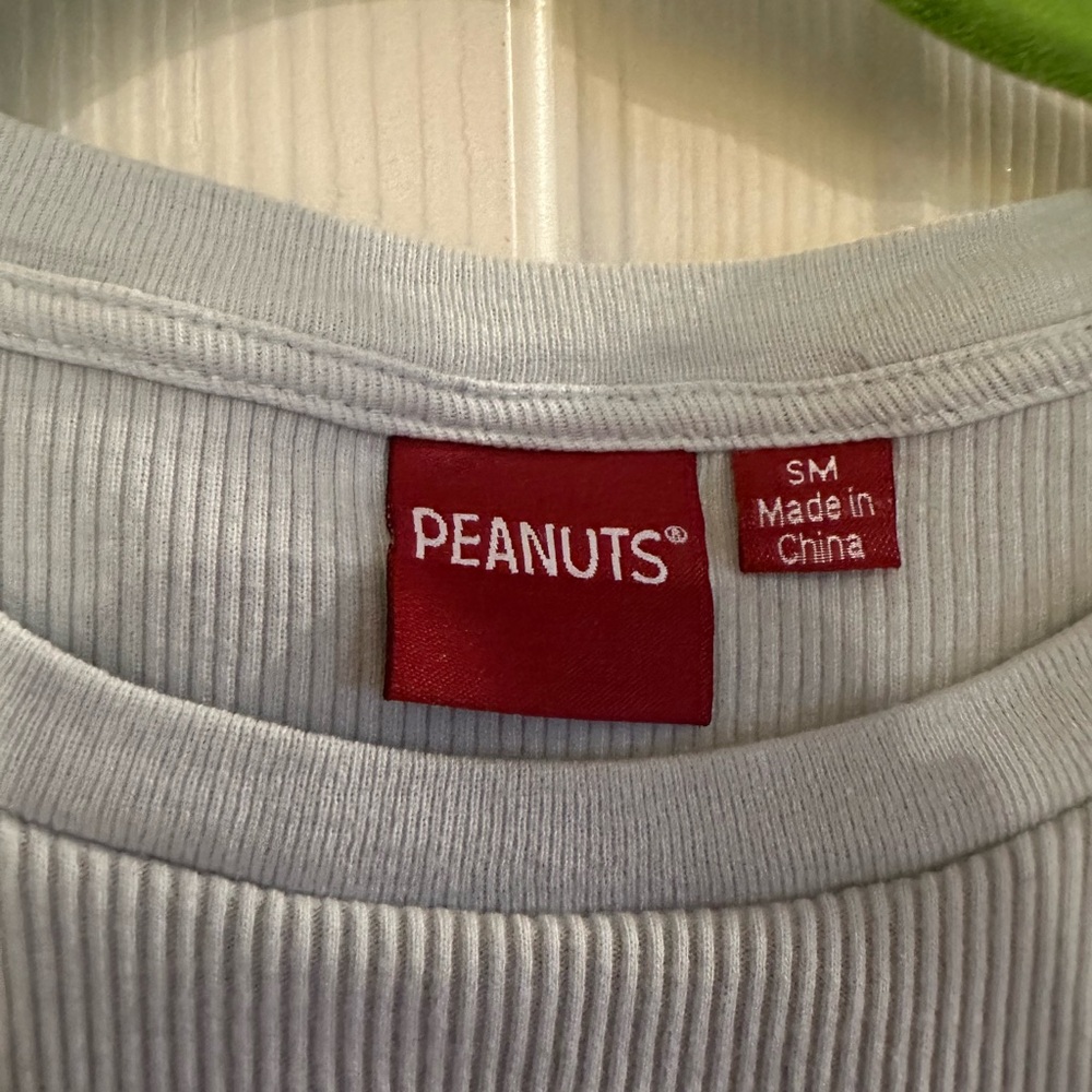 Peanuts Teal Graphic Crop Top - Picture 3 of 4